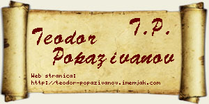 Teodor Popaživanov vizit kartica